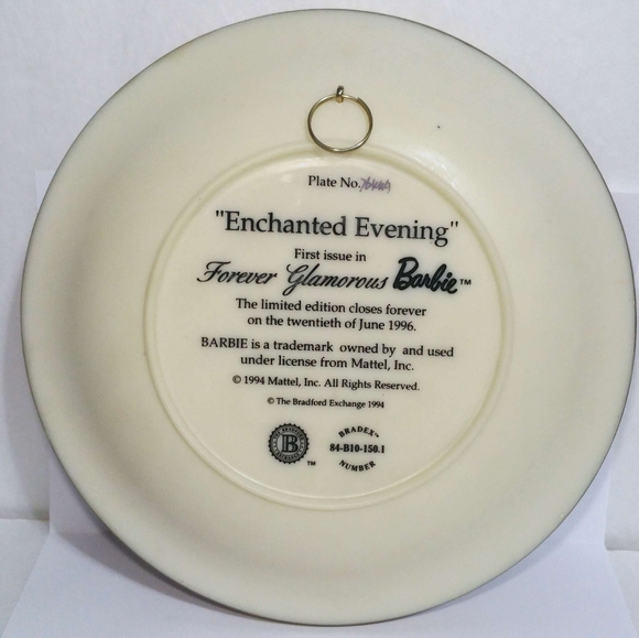 Barbie Enchanted Evening Collectible Plate Forever Glamourous First Issue LE - Picture 4 of 4